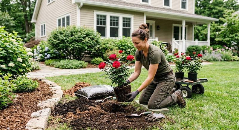 Rose Bush Planting in Honolulu, HI
